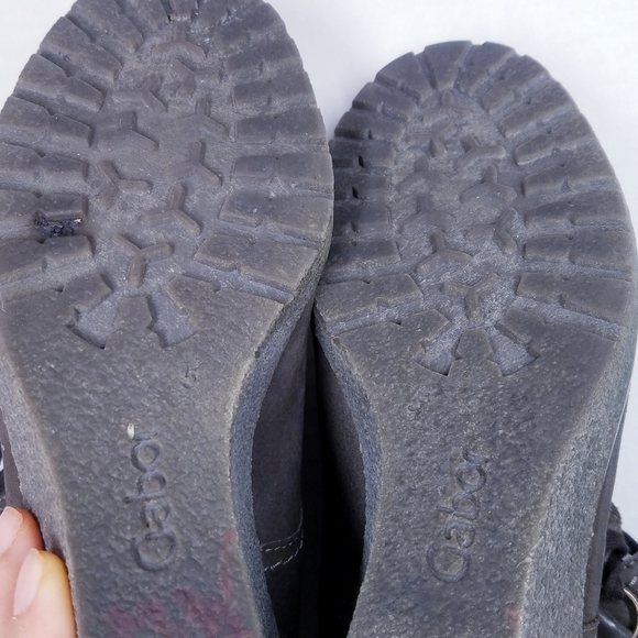 Gabor | Suede Wedge Ankle Boots, Brown‎ size 9 - Picture 7 of 11